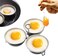 Stainless Steel Egg Poacher Perfect Poached Egg Maker Round Egg Cooker Rings For Breakfast Cooking Tool 3 Poached Egg Cups