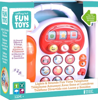 Nothing But Fun Toys Lights and Sounds Fun Time Telephone Designed for Children Ages 12 Months Multicolor