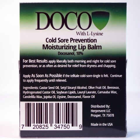 DocoShield Lip Balm wDocosanol and Lysine 3Pack