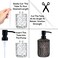 AUNRGO Black Soap Dispenser Pump Replacement  Matte 304 Stainless Steel Hand Soap and Lotion Dispenser Pumps Replacement for Regular Glass Mouth Bottles Standard 28400 Neck Size