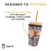 Sok It Java Sok Iced Coffee  Cold Soda Insulated Neoprene Cup Sleeve Succulents Large 3032oz