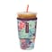 Sok It Java Sok Iced Coffee  Cold Soda Insulated Neoprene Cup Sleeve Succulents Large 3032oz