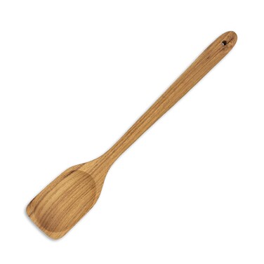 FAAY 18 Inches Large Wooden Spoon Long Handle Heavy Duty Spoon with Scoop for Big Pot Stirring Mixing  Cooking Handcrafted from Teak for Crab Crawfish Seafood Boil Gumbo Pot