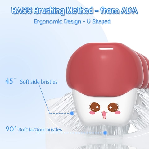 U Shaped Toothbrush  for Kids Manual Whole Mouth Toddler Toothbrush Age 24 5 6  up Food Grade Soft Silicone Brush 360 Oral Teeth Cleaning Good for Dental Health 2 Blue