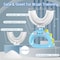 U Shaped Toothbrush  for Kids Manual Whole Mouth Toddler Toothbrush Age 24 5 6  up Food Grade Soft Silicone Brush 360 Oral Teeth Cleaning Good for Dental Health 2 Blue