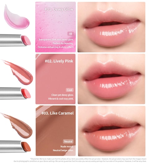 Heart Percent Dote On Mood Dewy Melting Lipstick HighShine Glow  Wet Look Glossy Finish Lip Color 04 Rosy Fig