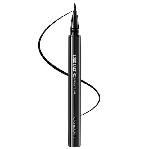 CARSLAN Liquid Eyeliner Black Eyeliner Liquid Liner 12H Longlasting Eyeliners Waterproof  Smudgeproof High Pigmented Eyeliners for Eye Makeup Black
