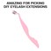 Pretty memory Eyelash Applicator Tool DIY False Curved Eyelash Extension Tweezer for Volume Lashes Application and Removal Pink