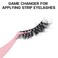 Pretty memory Eyelash Applicator Tool DIY False Curved Eyelash Extension Tweezer for Volume Lashes Application and Removal Pink