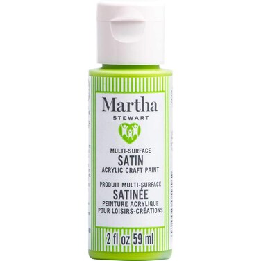 Martha Stewart Crafts Family Friendly MultiSurface Satin Acrylic Craft Paint 2 oz GREEN APPLE