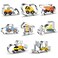 Construction Truck Cookie Cutter Set of 8  Bulldozer Cement Mixer Dump Truck Pickup Truck Crane Excavator Forklift  Construction Equipment Engineering Vehicle Car Cookie Cutters Shapes Mold for Kids