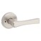 Kwikset Katella Interior Privacy Door Handle with Lock Door Lever For Bathroom and Bedroom Satin Nickel Reversible Keyless Push Button Lock Door Lever with Microban Protection
