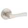 Kwikset Katella Interior Privacy Door Handle with Lock Door Lever For Bathroom and Bedroom Satin Nickel Reversible Keyless Push Button Lock Door Lever with Microban Protection