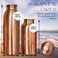 A American Ayurveda 100 Pure Copper Water Bottle for drinking Jointfree Leakproof Natural Ayurveda Health Benefits Copper bottle Alkaline Water 600ml 20Oz Capacity