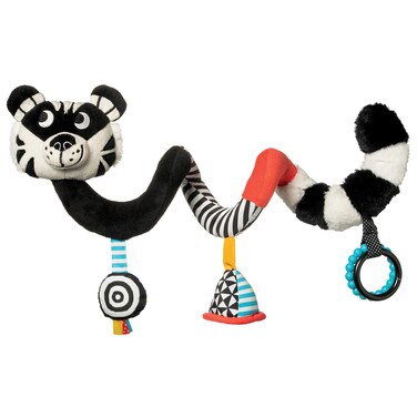 Manhattan Toy Wimmer Ferguson Tiger Spiral Crib and Travel Toy for Baby with Rattle Discovery Mirror and Teethers