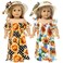 Doll Clothes Accessories Include 2pc Summer OffShoulder Long Dresses 2pc Scarfs and 1pc Straw Hat for 18 inch American Girl Doll