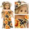 Doll Clothes Accessories Include 2pc Summer OffShoulder Long Dresses 2pc Scarfs and 1pc Straw Hat for 18 inch American Girl Doll
