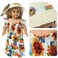 Doll Clothes Accessories Include 2pc Summer OffShoulder Long Dresses 2pc Scarfs and 1pc Straw Hat for 18 inch American Girl Doll