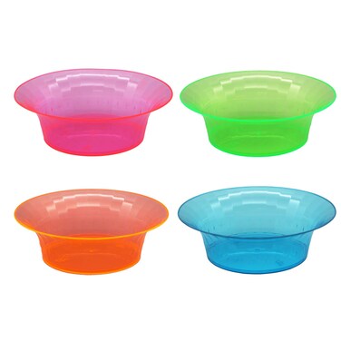 Party Essentials SaladSnack Bowls Hard Plastic 10 oz Assorted Neon