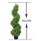 momoplant Artificial Boxwood Plant Topiary Tree 35inch Fake Feaux Spiral Plants Green Outdoor Indoor Home Office Porch Set of 2 3ft