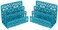 EasyPAG Desk Mail Organizer 2 Pack Office Small Letter Sorter Desktop File Organizer with 3 Vertical Upright CompartmentsDark Teal