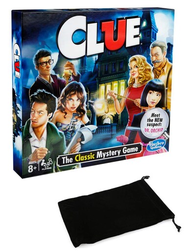 Clue Card Board Game Bundle with Drawstring Bag