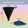 KongNai Funnels for Kitchen Use Set of 4 Silicone Collapsible Funnels for Filling Bottles Food Grade Funnel for Liquid Powder Transfer Foldable Kitchen Utensils