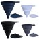 KongNai Funnels for Kitchen Use Set of 4 Silicone Collapsible Funnels for Filling Bottles Food Grade Funnel for Liquid Powder Transfer Foldable Kitchen Utensils