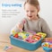 Silicone Lunch Bento Box 52 Pack Bento Lunch Box Bundle Dividers with Food Picks Lunch Accessories Durable Reusable BPAFree Freezer and Dishwasher Safe