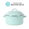 Martha Stewart Thayer 64Quart Enamel On Steel Scratch Resistant Dutch Oven wLid  Martha Blue Induction Safe