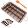 WSNB Brownie Pan 18 PreSlicer Carbon Steel Baking Pans Brownie Cutter Brownie Tray with Oil Brush PreCut Square Molds for Oven Baking Cupcakes Fudge  Chocolate 12 X 8 X 2 inches