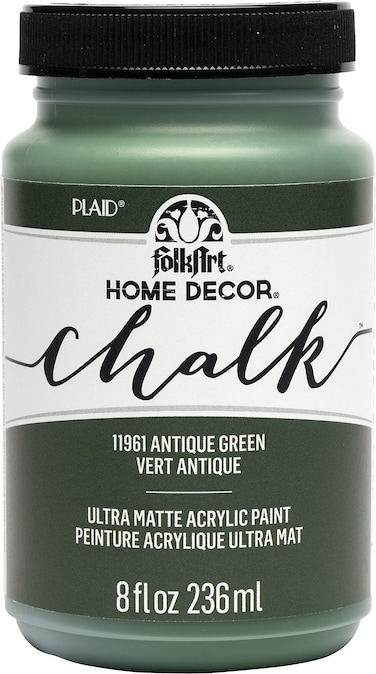 FolkArt Antique Green Assorted Home Dcor 8 fl oz  236 ml Acrylic Chalk Paint For Easy To Apply DIY Arts And Crafts Ultra Matte Finish 11961
