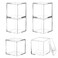 Dayaanee Acrylic Box with Lid 4 Pack Small Square Acrylic Container Plastic Square Cube Containers with Lid Storage Box 22x22x22Inch55X55X55mm for Candy Pill and Tiny Jewelry