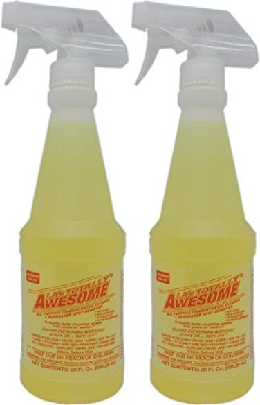2 pack Las Totally Awesome All Purpose Cleaner Degreaser  Spot Remover 2 bottles total of 40 Oz