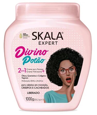 Skala  Expert  Creme de Tratamento 2 em1 Crespo Divino 1 Kg  Divine Curls 2 in 1 Treatment Cream Net 3381 Oz