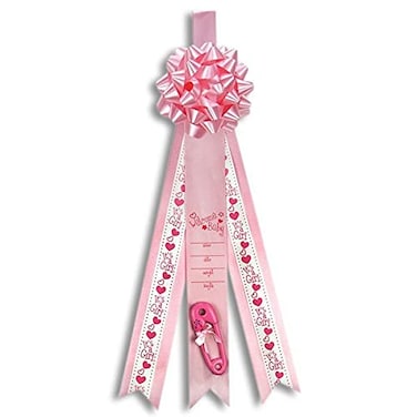 Kelli BABY ANNOUNCEMENT RIBBON Welcome Baby Newborn with Its a Girl Hospital Door HangerBaby Shower Decorations and Gifts for Expecting Parents Pink