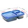 Youngever 7 Sets Bento Lunch Box Meal Prep Containers Reusable 3 Compartment Plastic Divided Food Storage Container Boxes