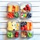 Youngever 7 Sets Bento Lunch Box Meal Prep Containers Reusable 3 Compartment Plastic Divided Food Storage Container Boxes
