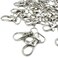 YIXISBest Pack of 60Pcs 30Pcs 360 Metal Swivel Trigger Snap Hooks Lobster Claw Clasps Large Keychain Hooks Swivel Clasps and 30Pcs D Rings for Lanyard and Sewing Projects 34 1 in ID Silver