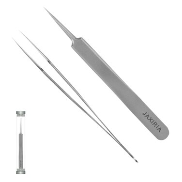 MUZE Professional Facial Milia Removal and Whitehead Pointed Tweezers  Precision Sharp Needle Nose Tool for Blackhead Pimple Popper  Fat Particles Remover  Zit and Pimple Acne Removal