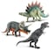 NKOK WowWorld Poseable Dinosaurs Playset Medium 3Pack Set TRex Triceratops Stegosaurus