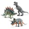 NKOK WowWorld Poseable Dinosaurs Playset Medium 3Pack Set TRex Triceratops Stegosaurus
