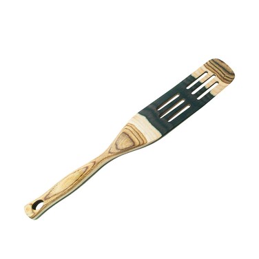 Island Bamboo Pakkawood 13Inch Slotted Spurtle Natural