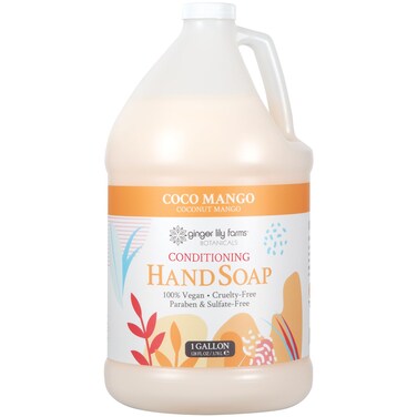 Ginger Lily Farms Botanicals AllPurpose Liquid Hand Soap Refill Coco Mango 100 Vegan  CrueltyFree Coconut Mango Scent 1 Gallon 128 fl oz