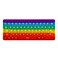 Push Toy Pop Bubble Fidget Sensory Toys Push It Pop Fidget Toys Rainbow Keyboard Shape Pop Silicone Popper Toy Anxiety Stress Reliever Relief Autism Learning Materials Game Gift for Kids Rainbow