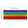 Push Toy Pop Bubble Fidget Sensory Toys Push It Pop Fidget Toys Rainbow Keyboard Shape Pop Silicone Popper Toy Anxiety Stress Reliever Relief Autism Learning Materials Game Gift for Kids Rainbow