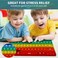 Push Toy Pop Bubble Fidget Sensory Toys Push It Pop Fidget Toys Rainbow Keyboard Shape Pop Silicone Popper Toy Anxiety Stress Reliever Relief Autism Learning Materials Game Gift for Kids Rainbow