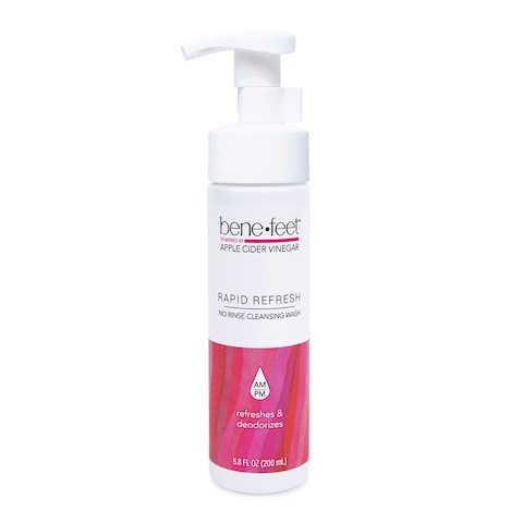 Benefeet Rapid Refresh No Rinse Cleansing Wash  Foam OnTheGo Formula Deodorizes Feet for Immediate Max Comfort Made wApple Cider Vinegar  Peppermint Oil 68 oz 1 Pack