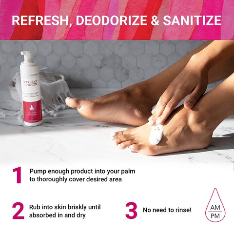 Benefeet Rapid Refresh No Rinse Cleansing Wash  Foam OnTheGo Formula Deodorizes Feet for Immediate Max Comfort Made wApple Cider Vinegar  Peppermint Oil 68 oz 1 Pack