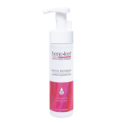 Benefeet Rapid Refresh No Rinse Cleansing Wash  Foam OnTheGo Formula Deodorizes Feet for Immediate Max Comfort Made wApple Cider Vinegar  Peppermint Oil 68 oz 1 Pack